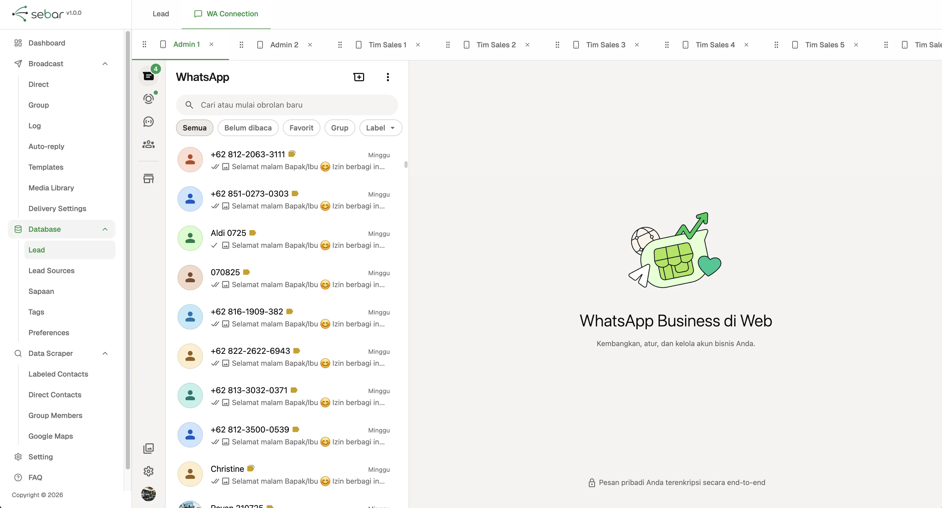 Sebar Pro WhatsApp CRM & Broadcaster Platform