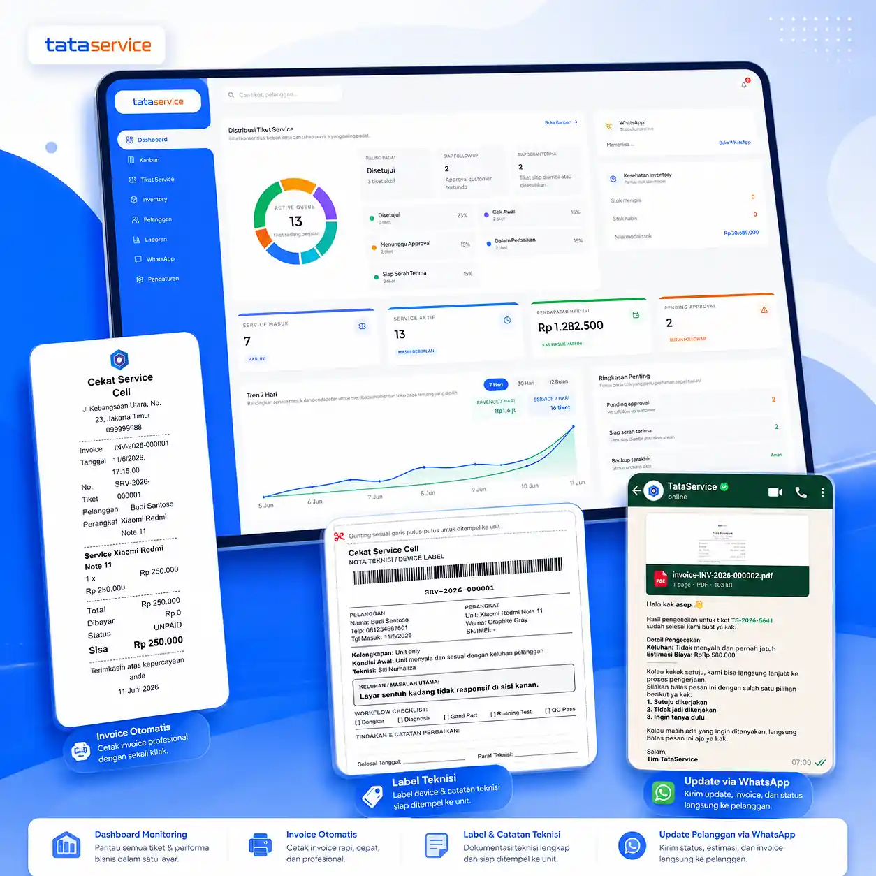 TataService Repair Center Multi-Device App